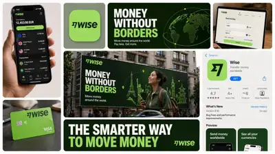 Adaptive bento-grid brand campaign collage template