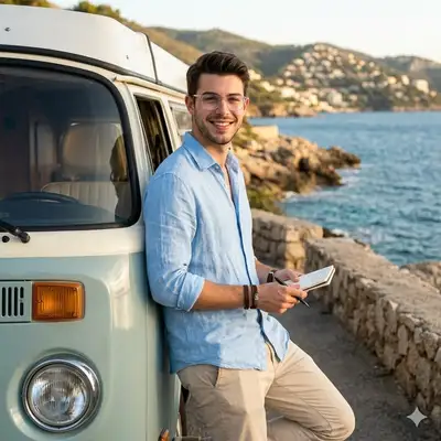 Cinematic Coastal Travel Portrait