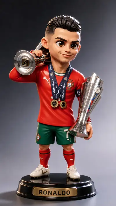 Figura coleccionable en miniatura 3D generada a partir de una foto subida