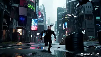 Futuristic Rebel Chase Text-to-Video Prompt