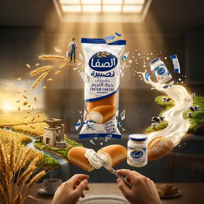 Luxury Arabic cream cheese product ad (Al-Safa)