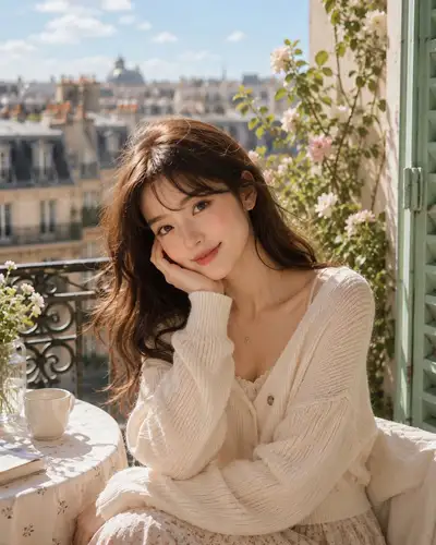 Cozy Balcony Morning Portrait