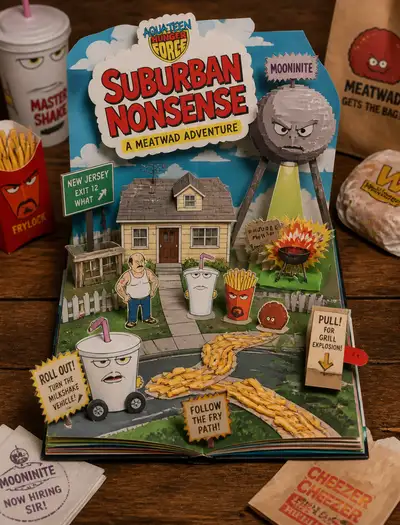 Aqua-Teen-Hunger-Force-Papercraft-Bilderbuch-Diorama