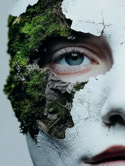 Illusion de visage dans la nature organique