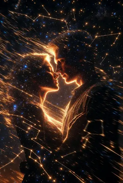 Cinematic Cosmic Couple Portrait