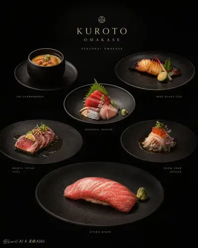 Prompt d'Affiche de Gastronomie Fine Ultra Premium