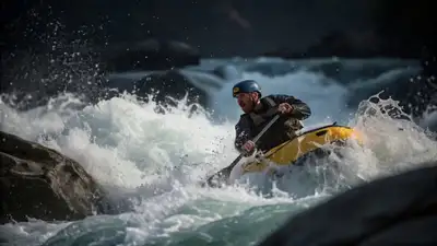 Rafting Through Turbulent River Rapids