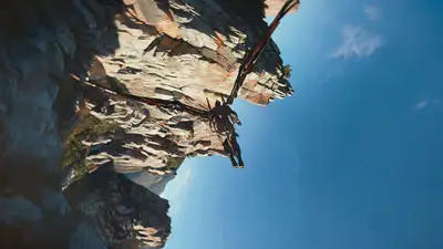 Warrior Gliding with Mechanical Wings