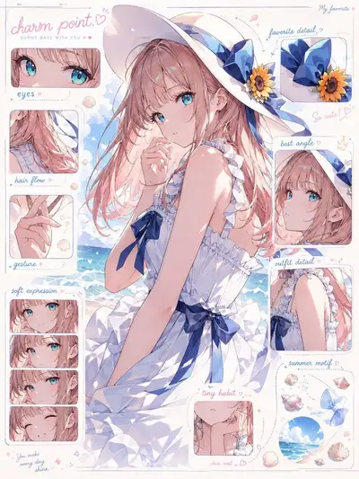 Character charm anatomy breakdown diagram