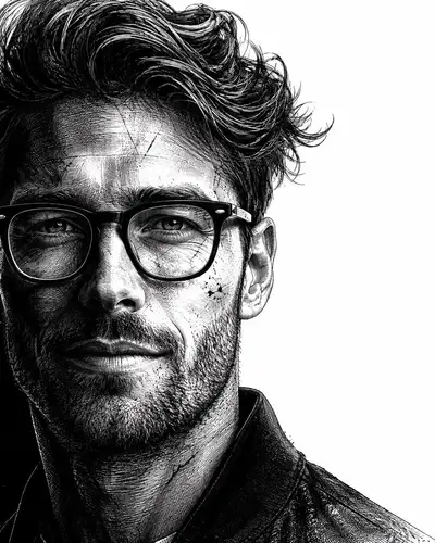 Neo-Noir Ink Engraving Portrait Prompt