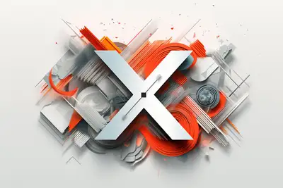 Typography Lettering Prompt: X Minimal Form