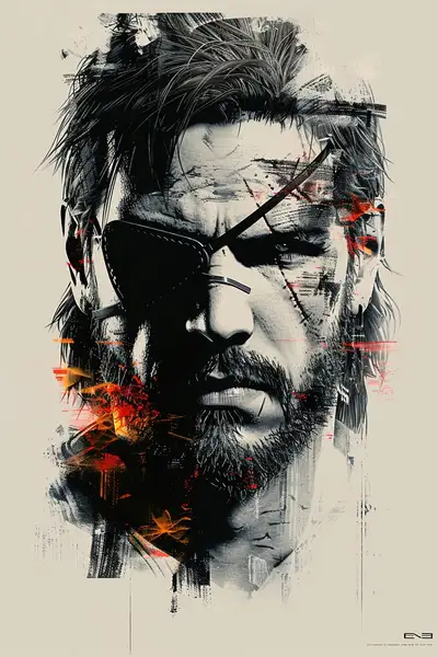 Metal Gear Poster Style Reference Prompt