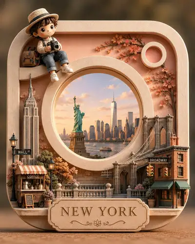 Diorama miniature de ville inspiré d'Instagram
