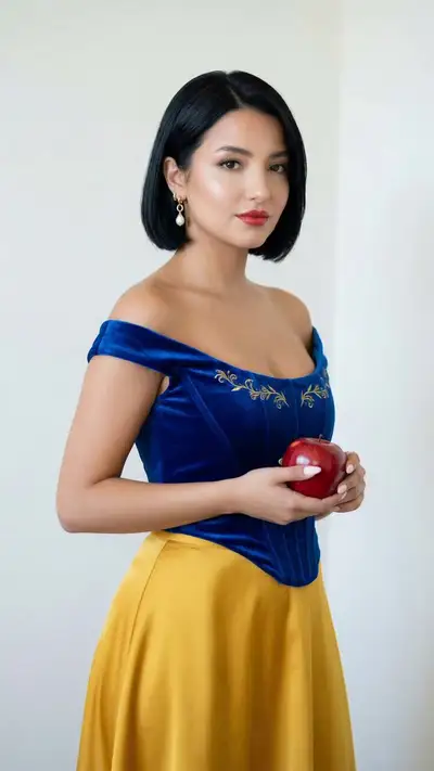 Modern Snow White Fashion Editorial Portrait