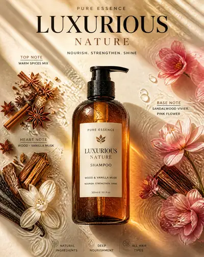 Editorial Shampoo Ad Poster