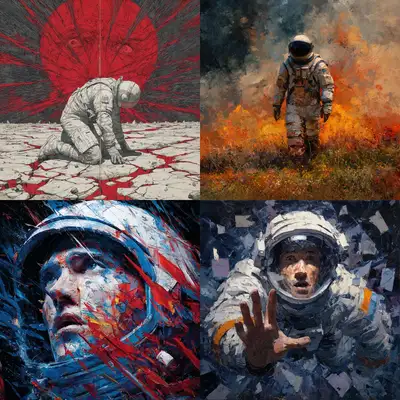 Neo-expressionist Astronaut Art Prompt
