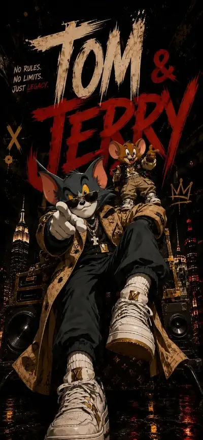 Cartoon icons reimagined as luxury streetwear magazine covers