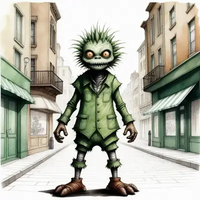 Monstery Scenes with Permutable Prompts