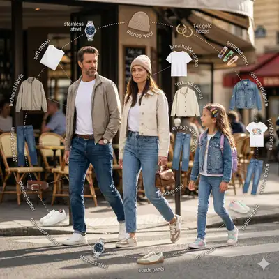 Family Fashion Infographic Street Scene