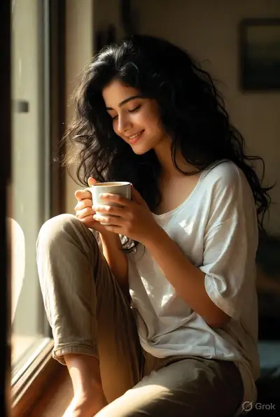 Photorealistic Morning Window Portrait