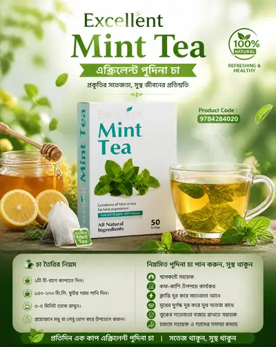 Excellent Mint Tea Advertising Poster