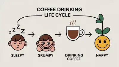 Coffee Drinking Life Cycle Diagram