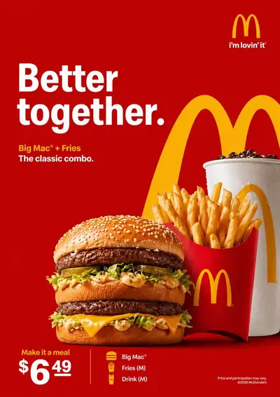 McDonalds Big Mac combo advertisement poster