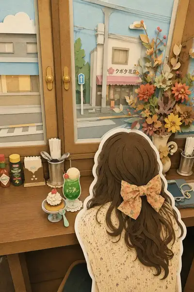 Whimsical Paper-Cut Japanese Travel Diorama