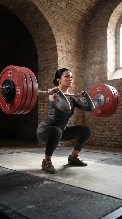 Nano Banana 2: Roman Warehouse Front Squat
