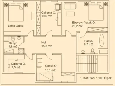 Architekten-Prompt für Hausplanung mit Raumvisualisierung
