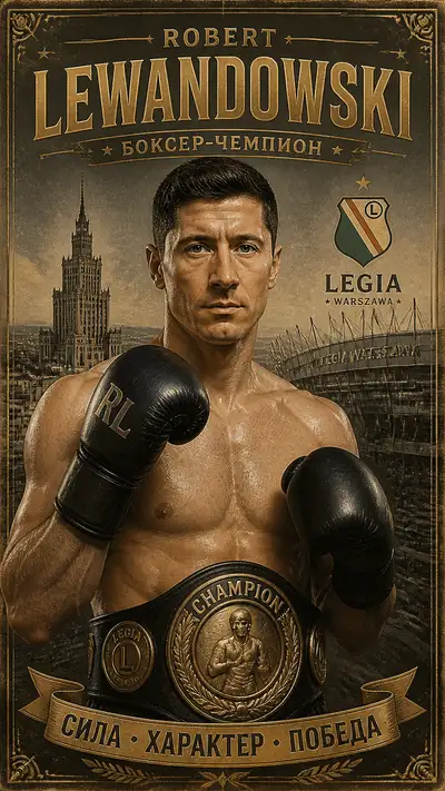 Lewandowski boxer champion vintage card