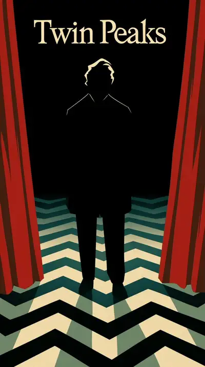 Minimalist Twin Peaks Poster Prompt