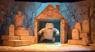 Puppet Ghost Haunted House Scene