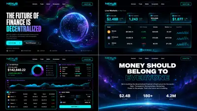 NEXUS CHAIN Crypto Platform Website Mockup Set