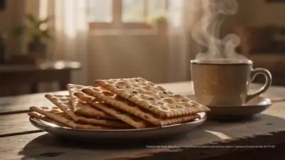 15-second biscuit ad video with tea and family scenes