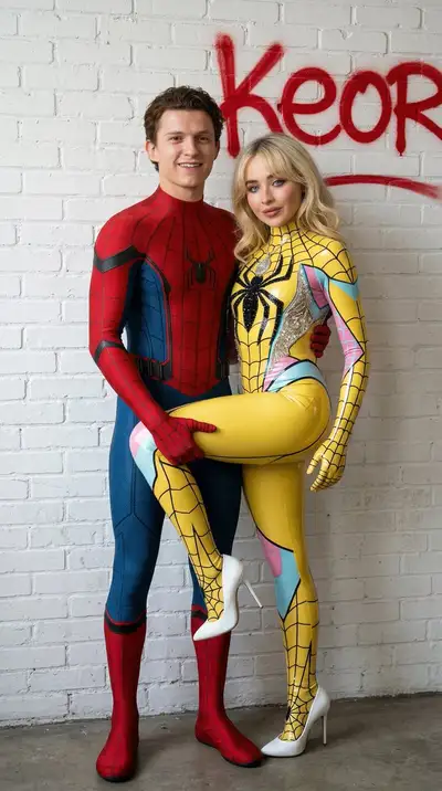 Spiderman and Spider-Gwen Cosplay Duo