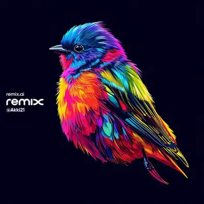 Colorful Songbird Vector Illustration Prompt