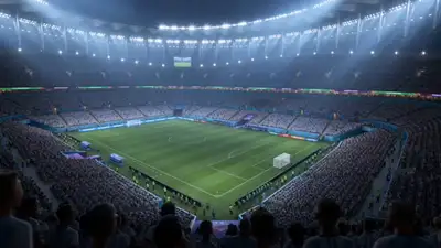 Pixar-style World Cup Crowd Ocean Animation