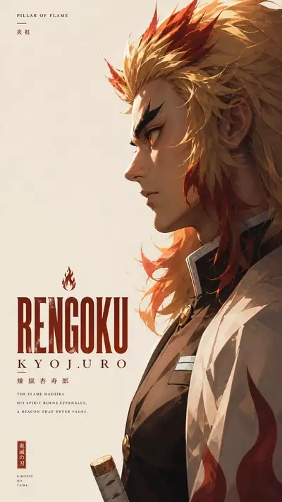 Anime Character Poster: Kyojuro Rengoku