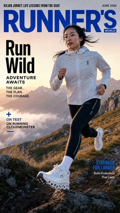 Ultra-Realistic Runner's World Magazine Cover
