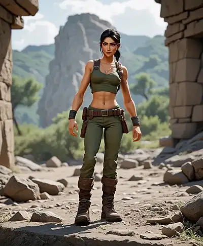 PS1 Low Poly Tomb Raider Style
