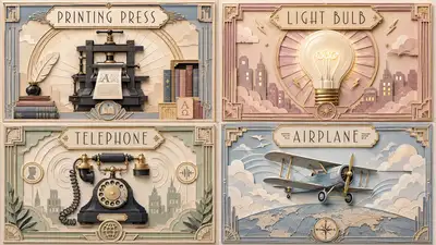 Pastel Art Deco Paper-Relief Poster Generator