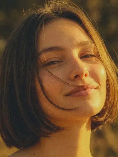 Golden Hour Portrait of Young Woman