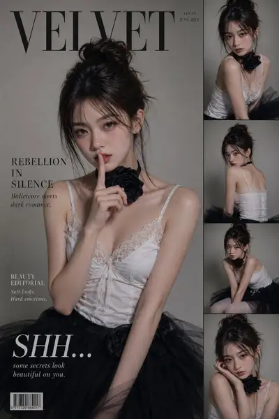 Dark Coquette Fashion Editorial Cover