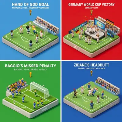 World Cup moment miniature diorama template