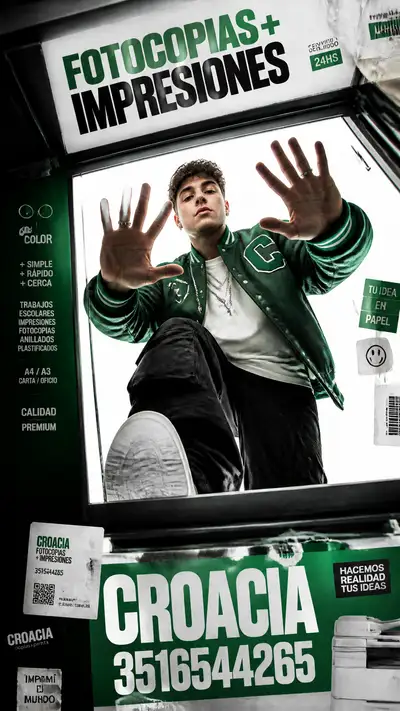 Póster Editorial de Streetwear Fotocopiado