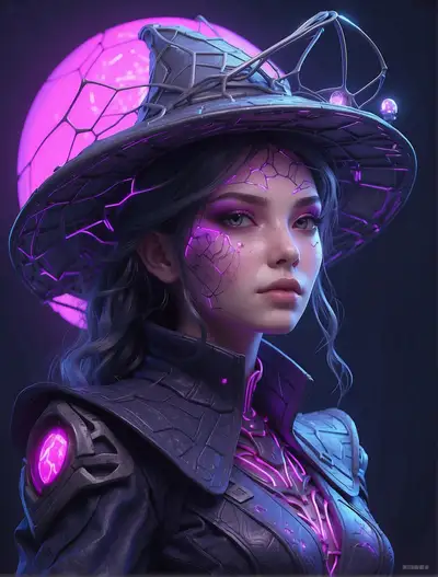Neon Holofractured Neuralux Biolumiwireframe Base Prompt