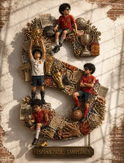 Letter S collage of vintage football memorabilia with player figures