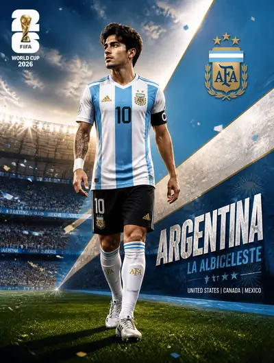 Argentina FIFA World Cup 2026 Full-Body Fan Poster