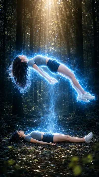 Astral Projection in the Forest - Cinematic Portrait